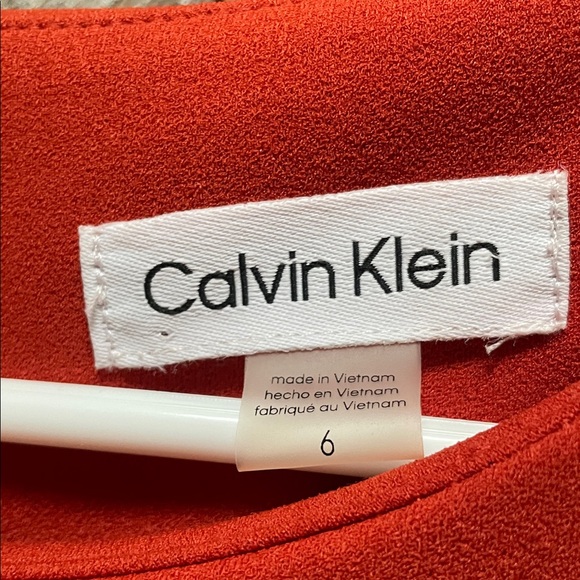 Calvin Klein Asymmetrical Red Dress - Picture 2 of 4